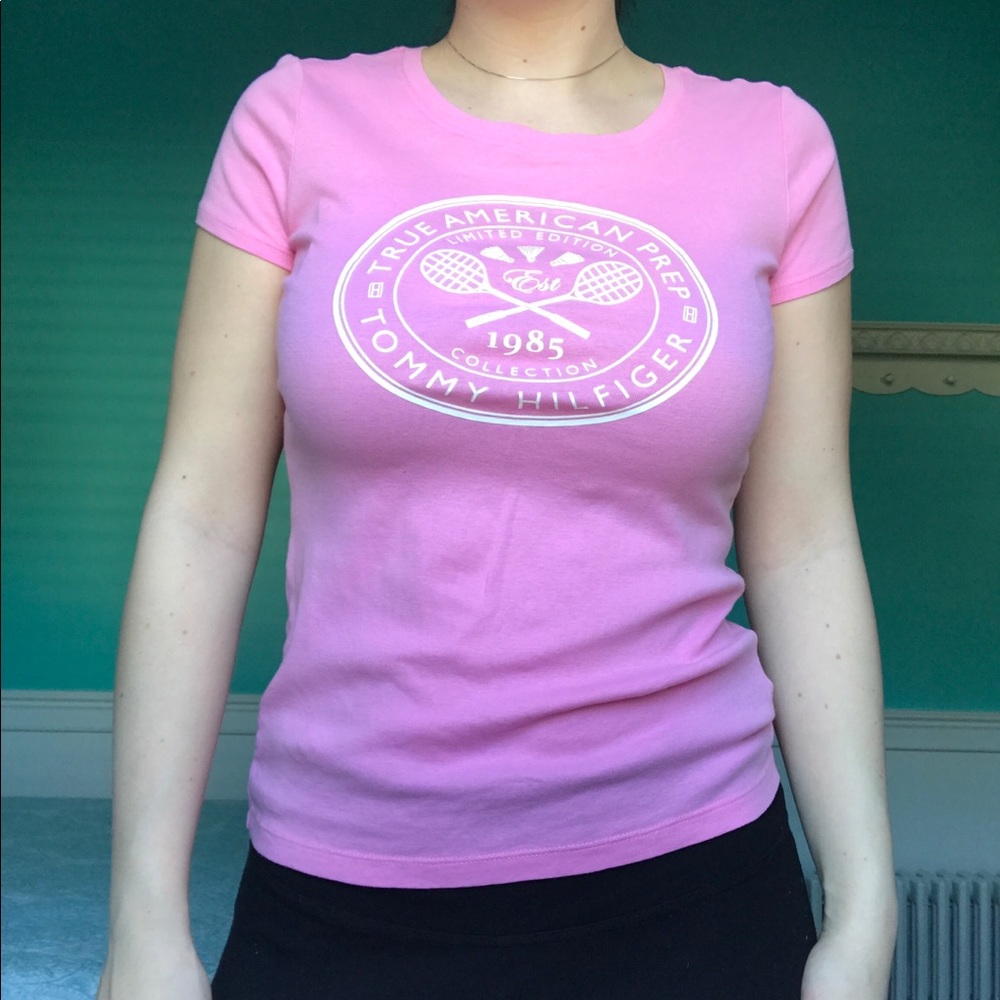 Tommy Hilfiger pink graphic tee